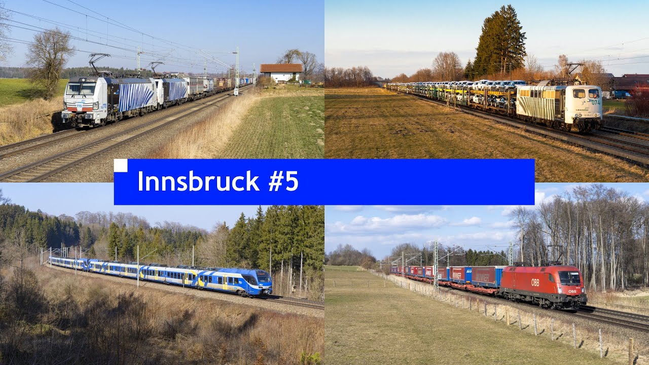 Treinspottrip naar Innsbruck #5 // Omgeleide treinen in het Inntal (+ Lokomotion video fail) [4K]