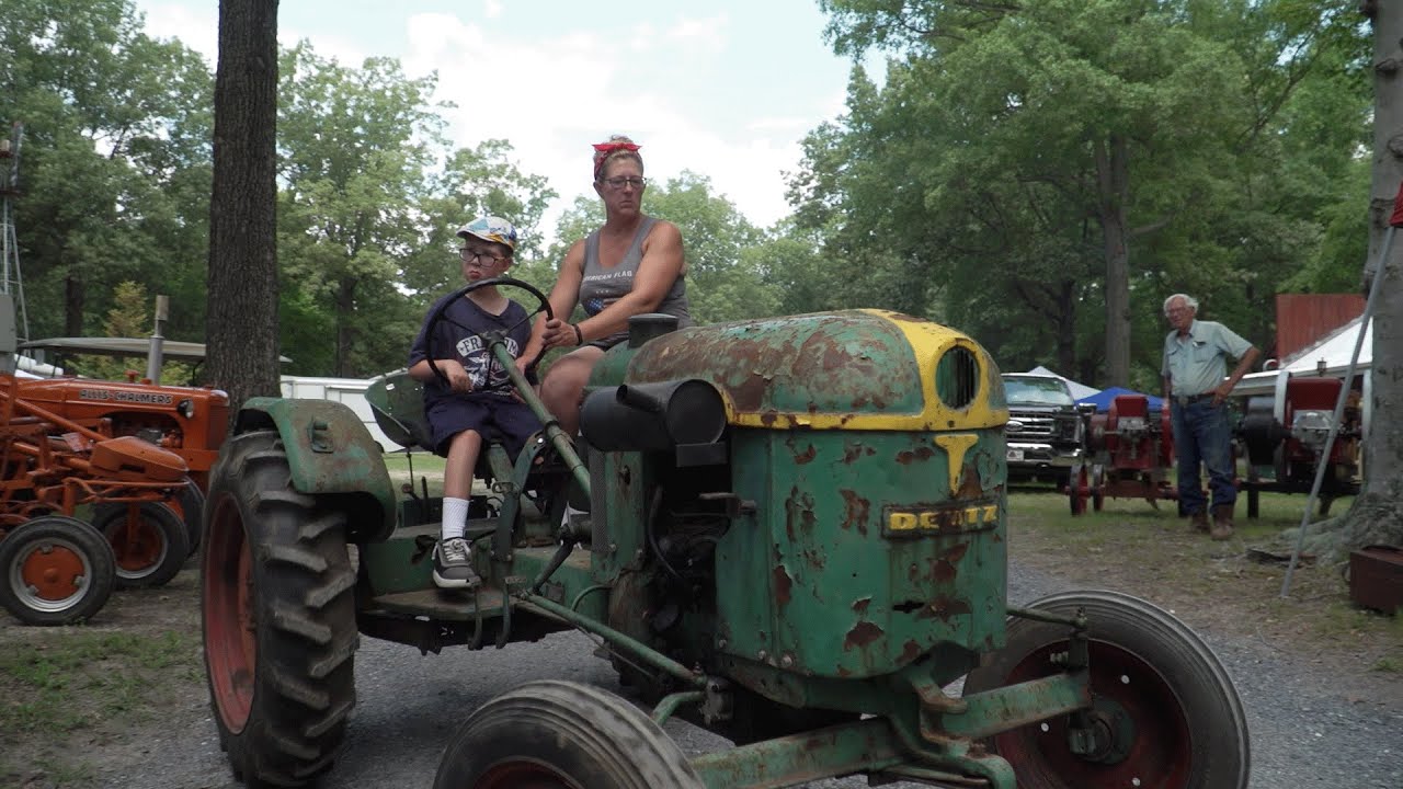 Dedicated Mom Owns One Of A Kind 1953 Deutz Tractor! Built in Germany,  Still In Its Work Clothes!