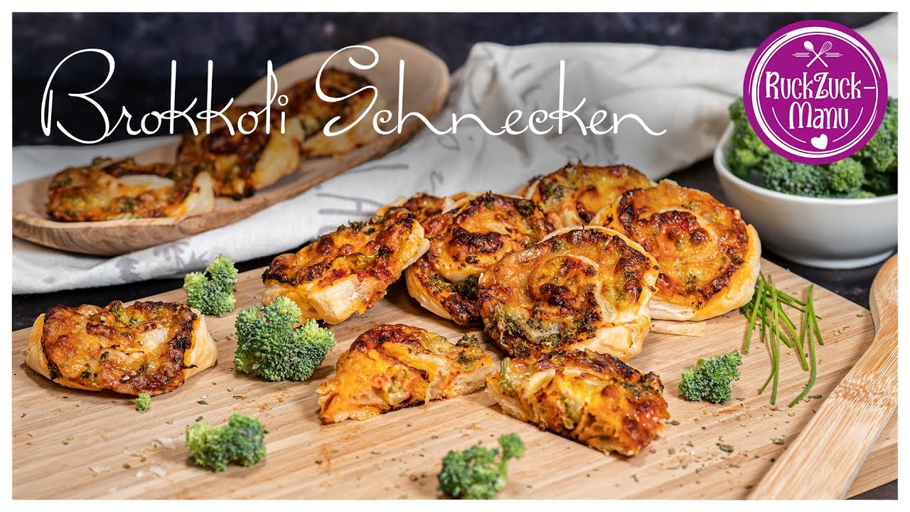 Schnelle Fingerfood Brokkoli-Schnecken 🥦🐌😋