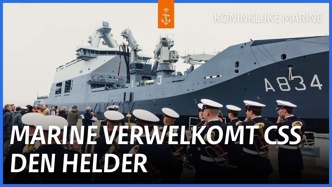 Combat Support Ship Den Helder arriveert in Den Helder | Koninklijke Marine