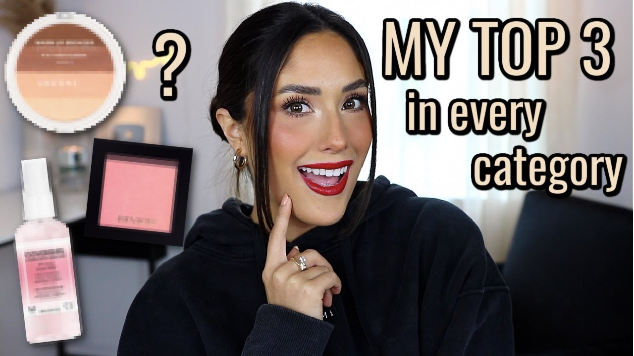 MY TOP 3 MAKEUP PRODUCTS IN EVERY CATEGORY (drugstore face edition)