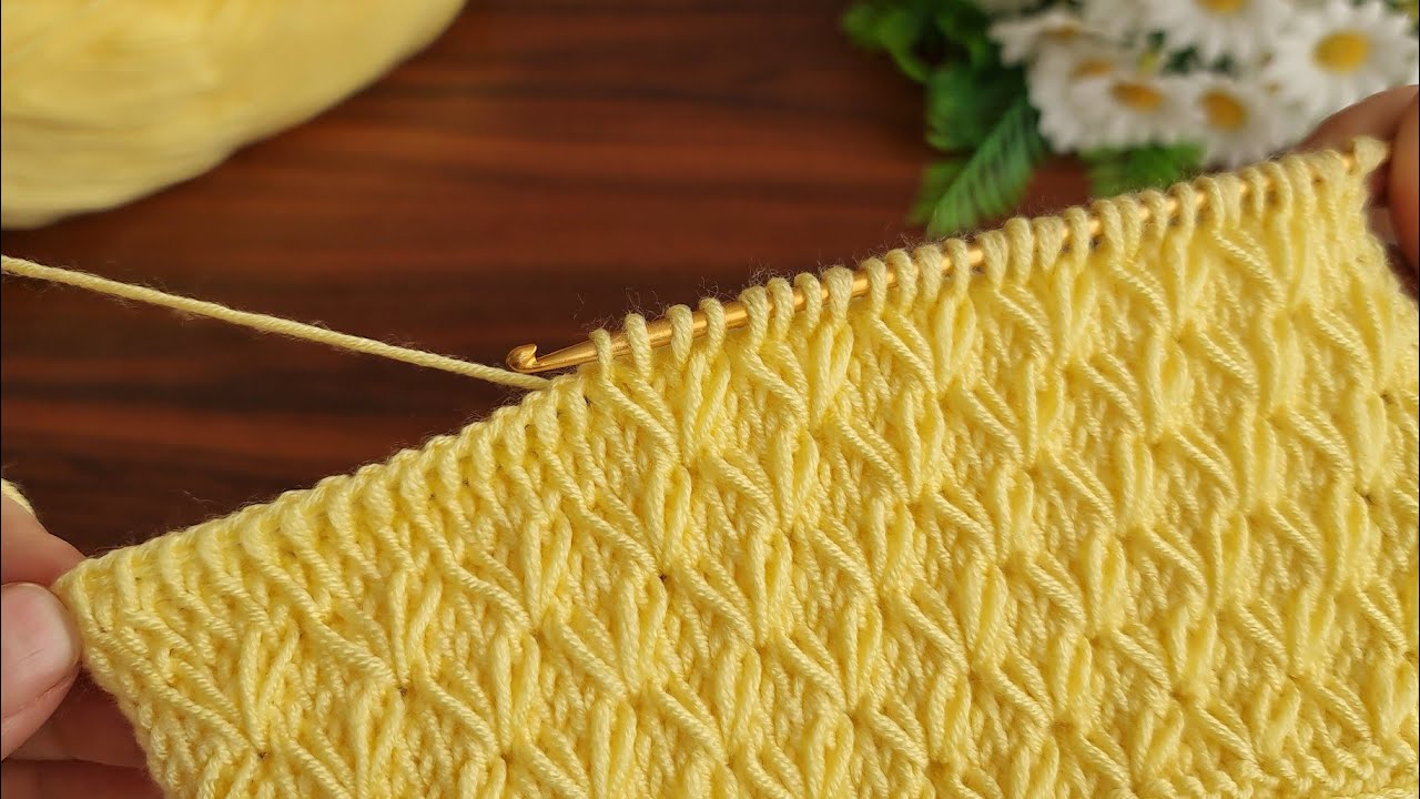 How to make a very beautiful tunisian crochet model? Baby Blanket 🤩.Tunus İşi Yelek Battaniye modeli