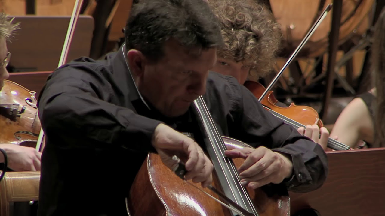 Tomasz Strahl in Concerto for Cello, String Orchestra and Electronic Sounds by Marcin Gumiela