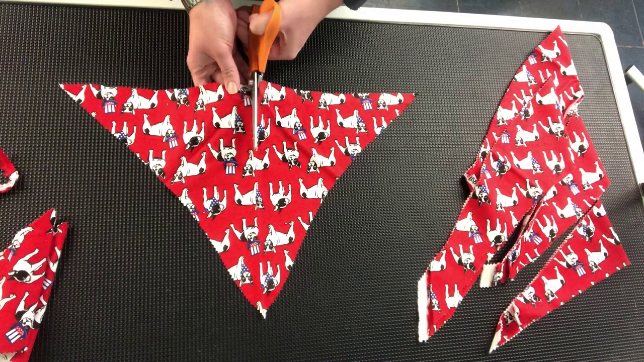 How to cut dog grooming bandanas