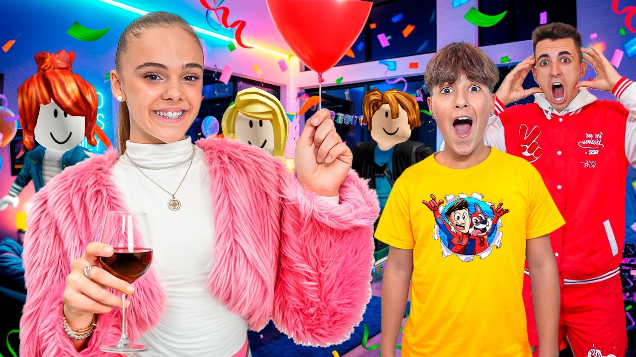 LA NIÑA POPULAR HACE UNA FIESTA EN ROBLOX! *se acaban peleando*