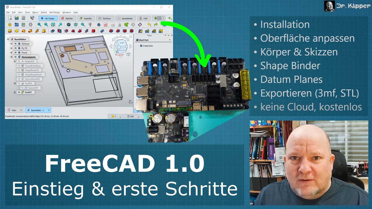 #124 - FreeCAD 1.0 - Einstieg & erste Schritte