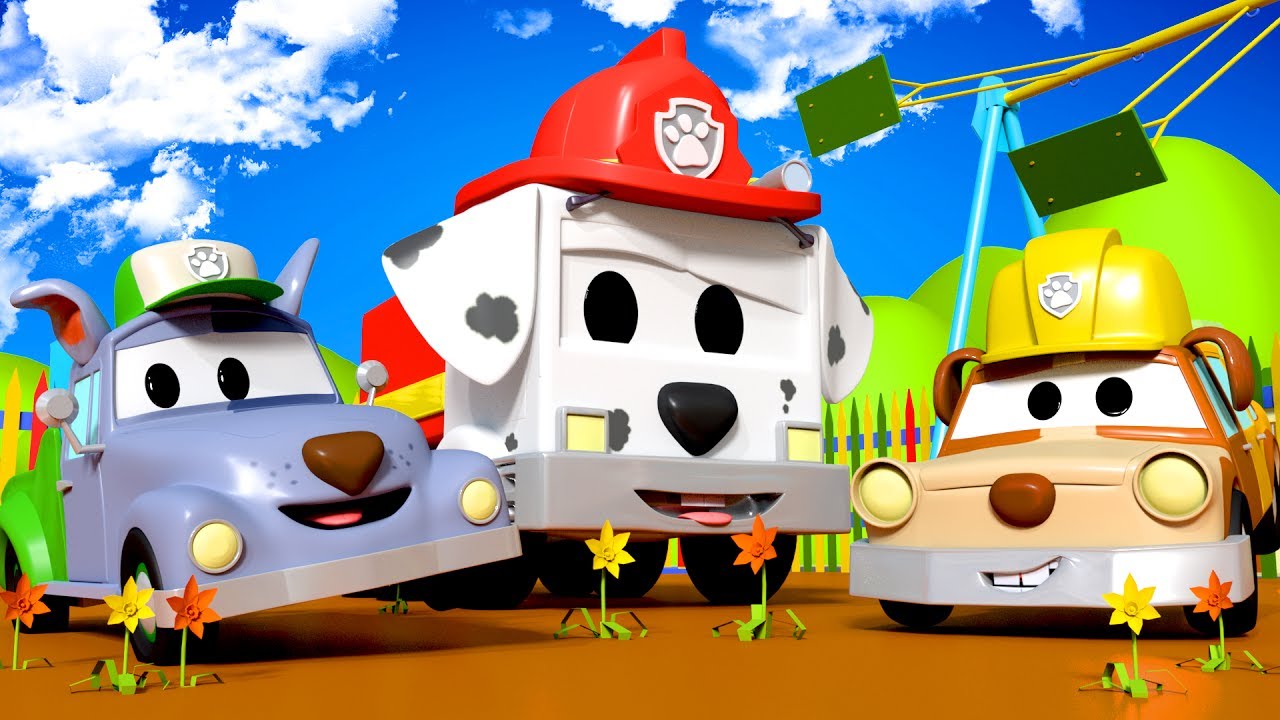 Tom The Tow Truck's Paint Shop: the PAW PATROL : Jeremy and Matt as Rubble and Rocky