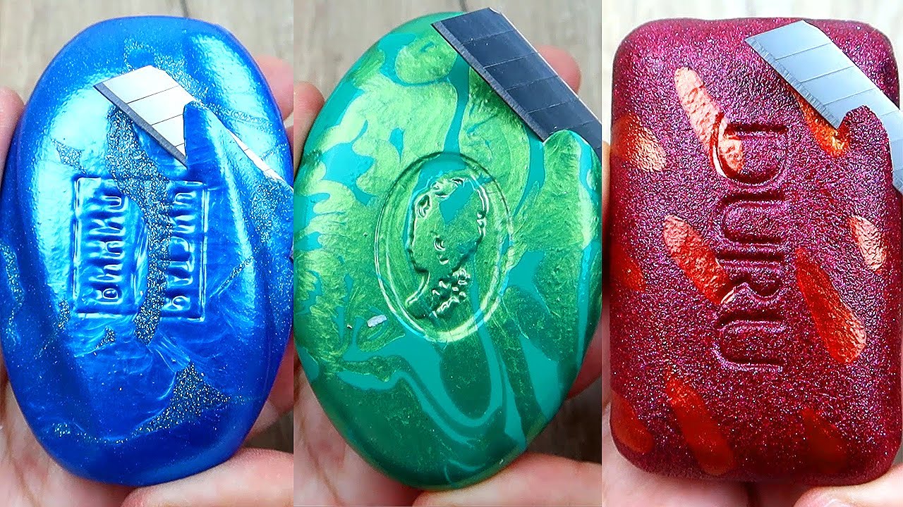Relaxing Soap Carving ASMR. Satisfying Soap Cutting. Jabón Relajante Tallado. Corte de jabón-LIVE-20
