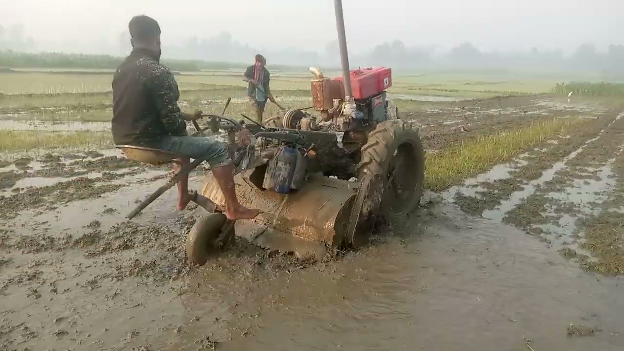 XL power tiler সরিষা ক্ষেত চাষ মডিফাই পাওয়ার টিলার ৩২ এইচপি ৩৬ ব্লেড হাইব্রিড টিলার অনেক শক্তিশালি