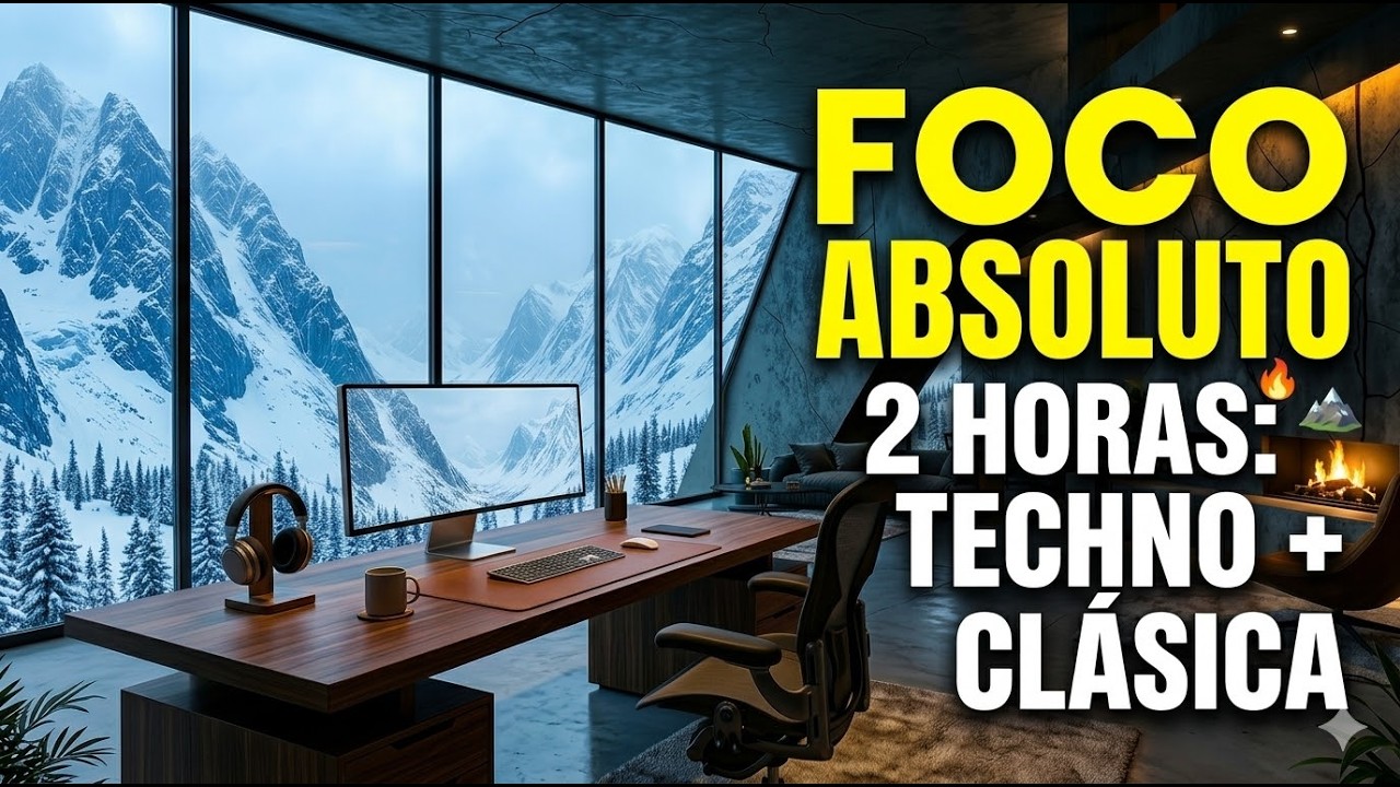 Deep Work Productivo: 2 Horas de Techno Melódico y Clásica | Refugio Nórdico Zen 🏔️🔥