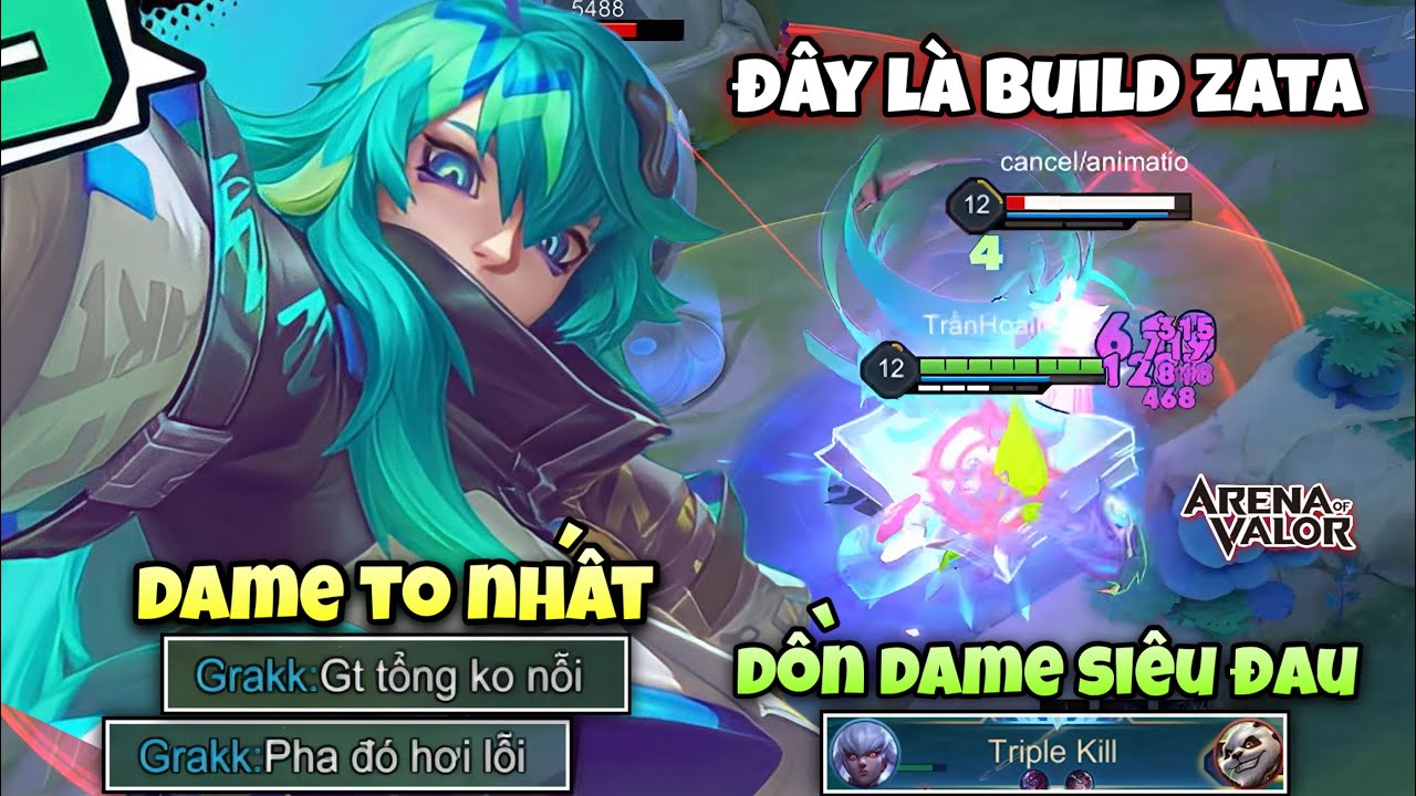 Đây Chính Là Build Dame To Nhất Của Zata “ Dồn Dame Siêu Mạnh “ Đến Cả Tanker Cũng Phải Khóc Thét