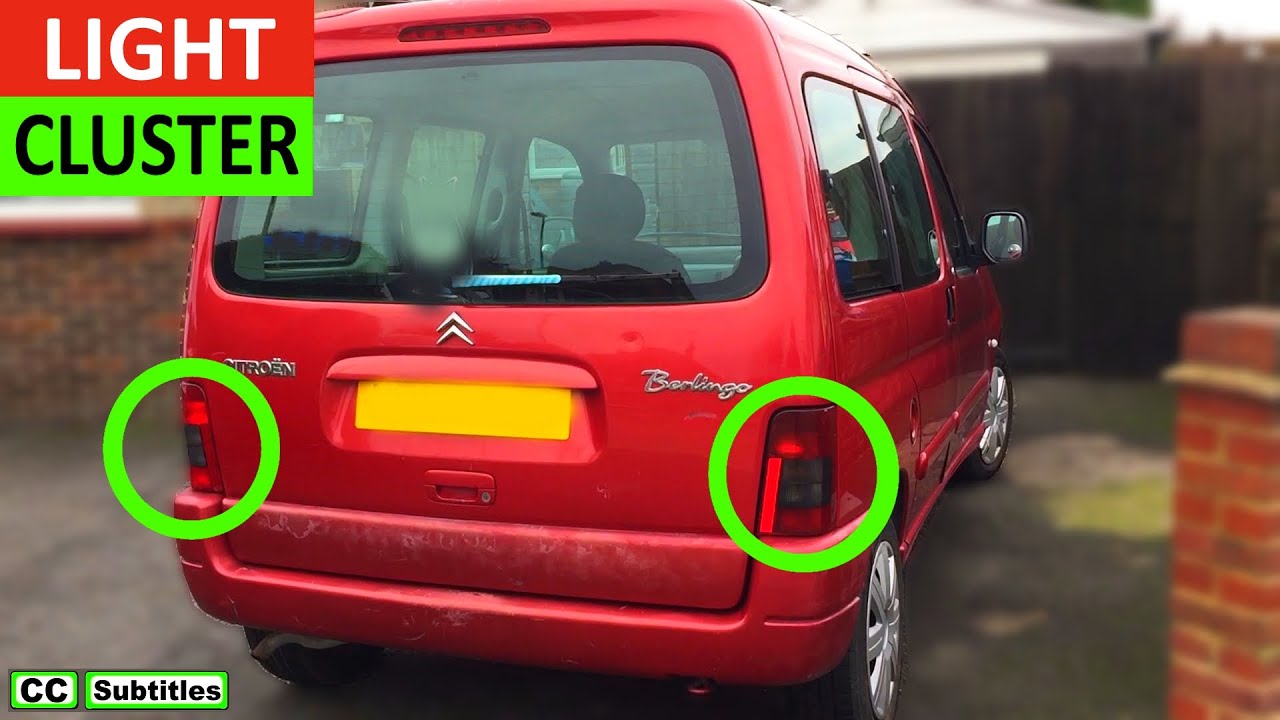 Citroen Berlingo Как снять блок задних фонарей