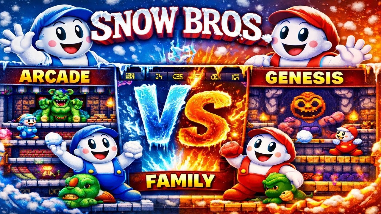 ❄️ SNOW BROS | Tres versiones, un solo recuerdo | Arcade 🆚 Family 🆚 Génesis