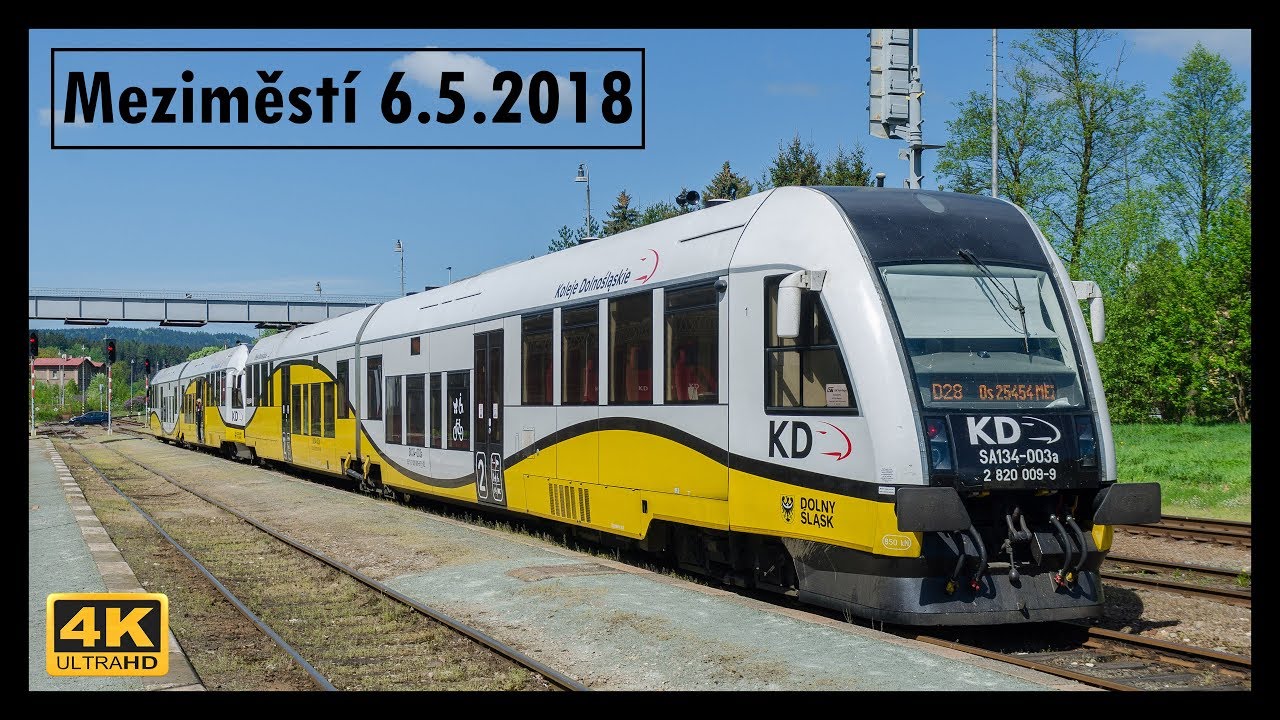 Vlaky Meziměstí 6.5.2018 4K