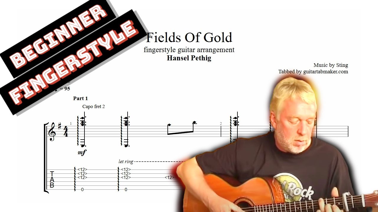 Fields Of Gold TAB - acoustic fingerstyle guitar tabs (PDF + Guitar Pro)