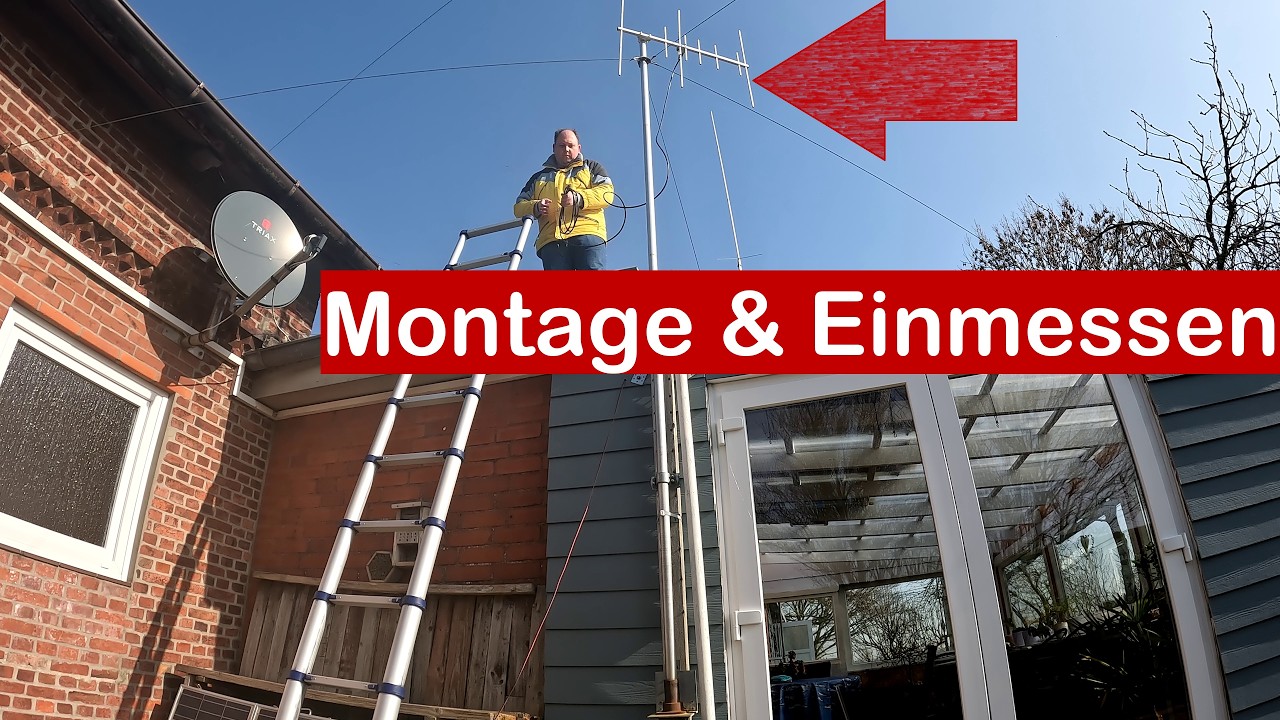 8-Element Yagi Antenne vertikal 2m & 70cm (VHF/UHF) - Montage & Einmessen 🙂