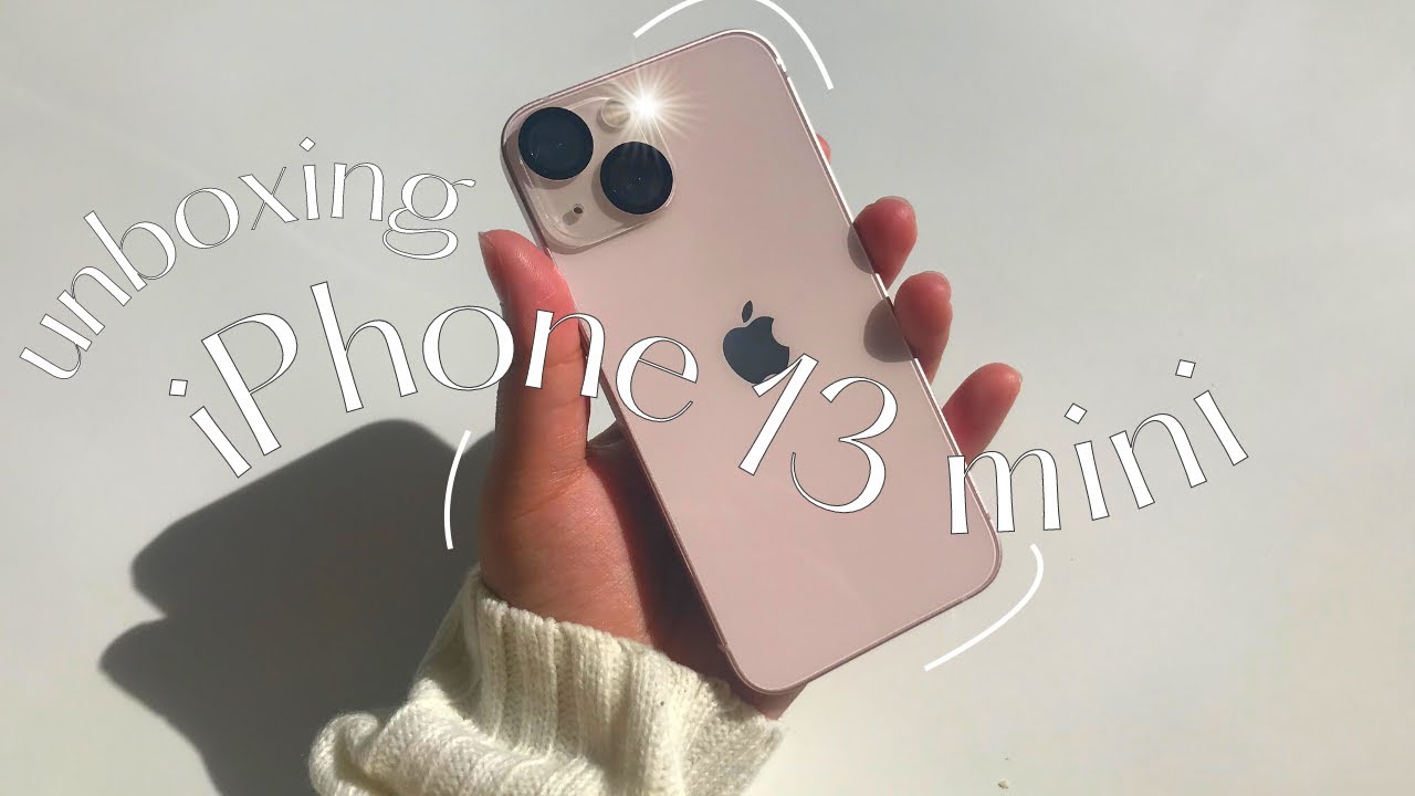 aesthetic pink iphone 13 mini unboxing 🍎 💖 phone & accessories unboxing