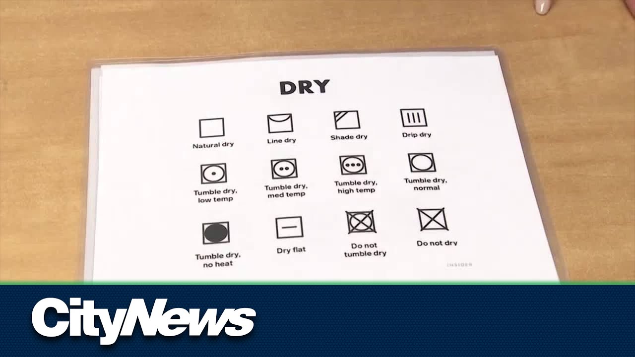 What do the laundry symbols on clothing labels mean?