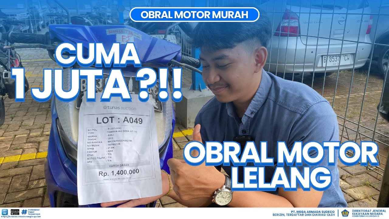 OBRAL MOTOR 1 JUTA ?!! | Obral Motor Lelang Murah | Tunas Auction