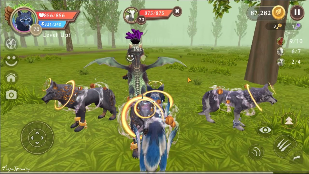 Hunting 10 Roasters, 7 Sheeps, and 4 Goats in the Farm Wildcraft Wolf