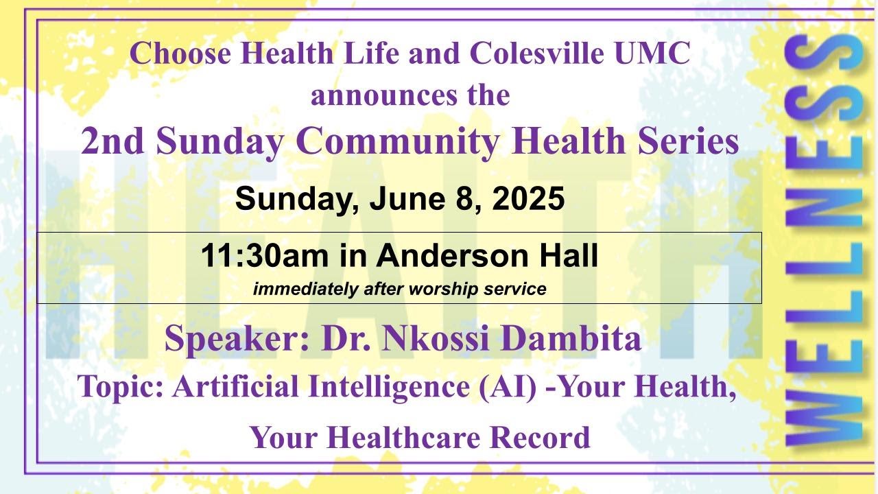 Artificial Intelligence-Your Health, Your Healthcare Record | Second Sunday Community Health Series