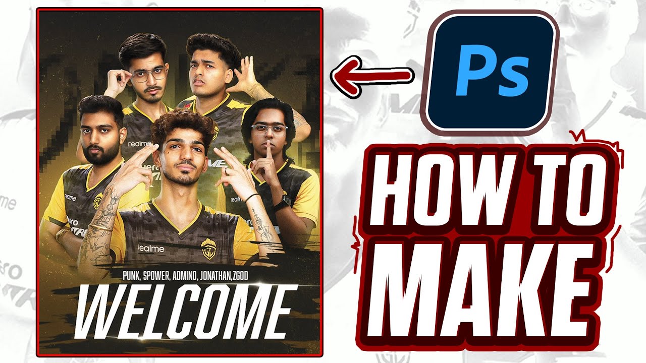 How to make Esports Posters ! Easy Tutorial in Photoshop