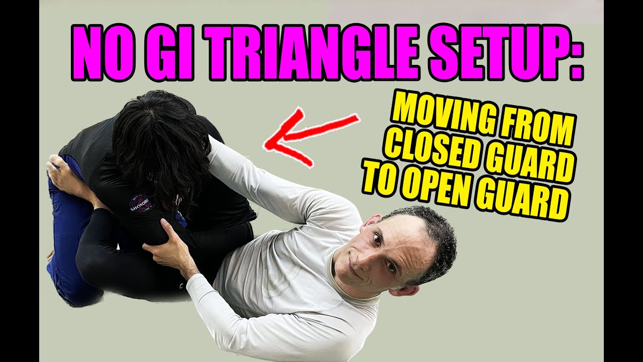 No Gi Triangle Setup: Transition from Closed Guard to Open Guard (No Gi BJJ/Jiu-Jitsu/Judo/MMA)