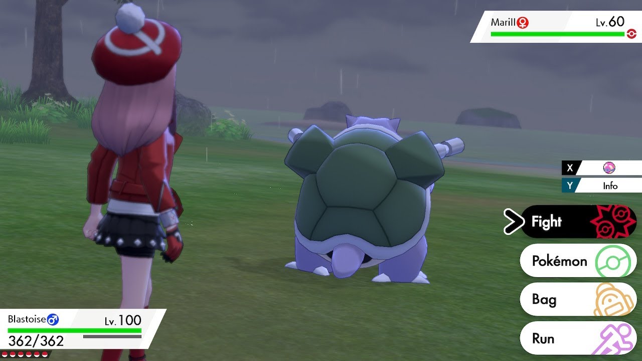 Pokémon Sword - My Blastoise Using Hydro Cannon - Nintendo Switch HD