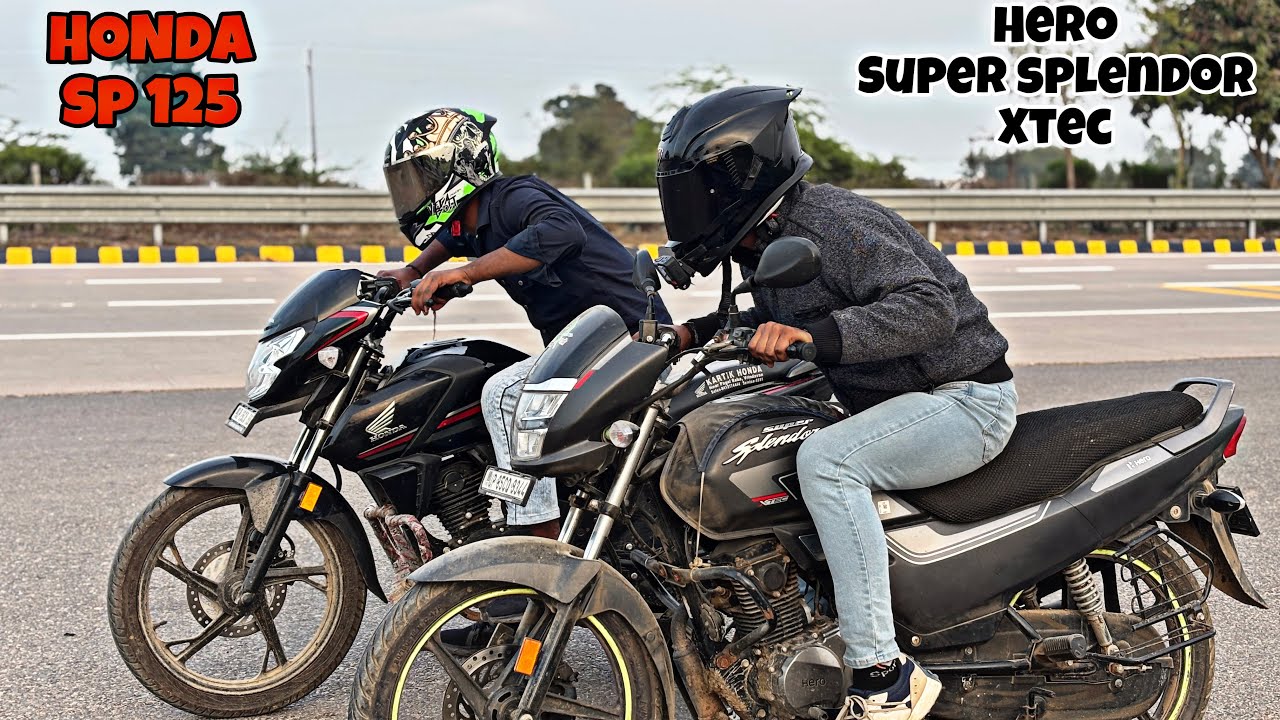 Honda Sp 125 vs Hero Super Splendor Xtec || DRAG RACE || top end battle