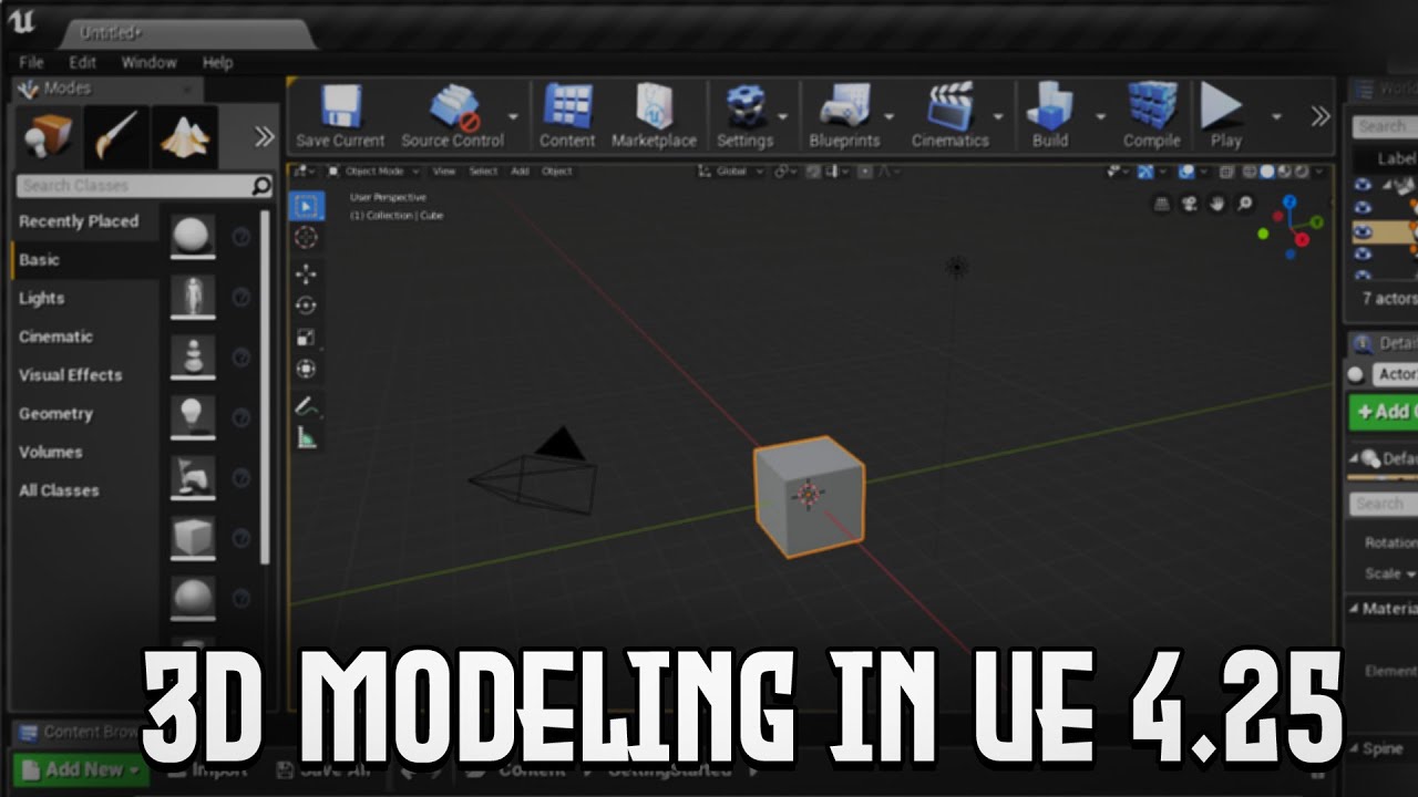 Master 3D modeling in unreal engine 4.25 tutorial under 20 minutes