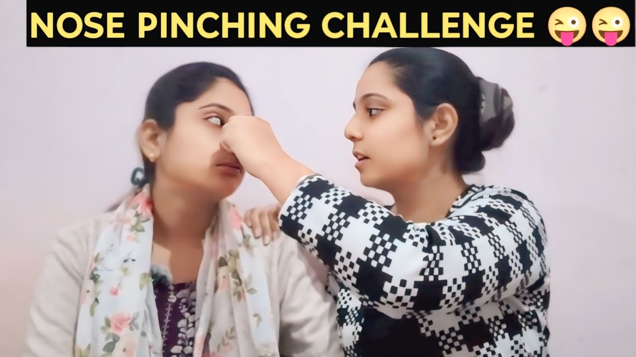 Nose pinching & twisting challenge 🤣😜😜