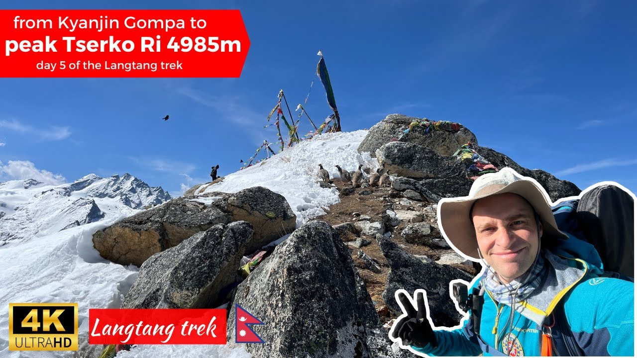 🥾 Climbing peak Tserko Ri 4985m ⛰️ Langtang trek | FULL WALKTHROUGH POV