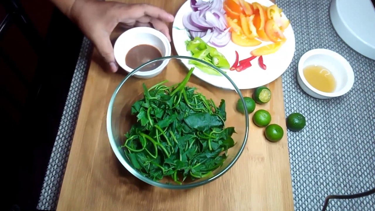 TALBOS NG KAMOTE NA MAY BAGOONG ISDA [ uhmm...pahingi kanin