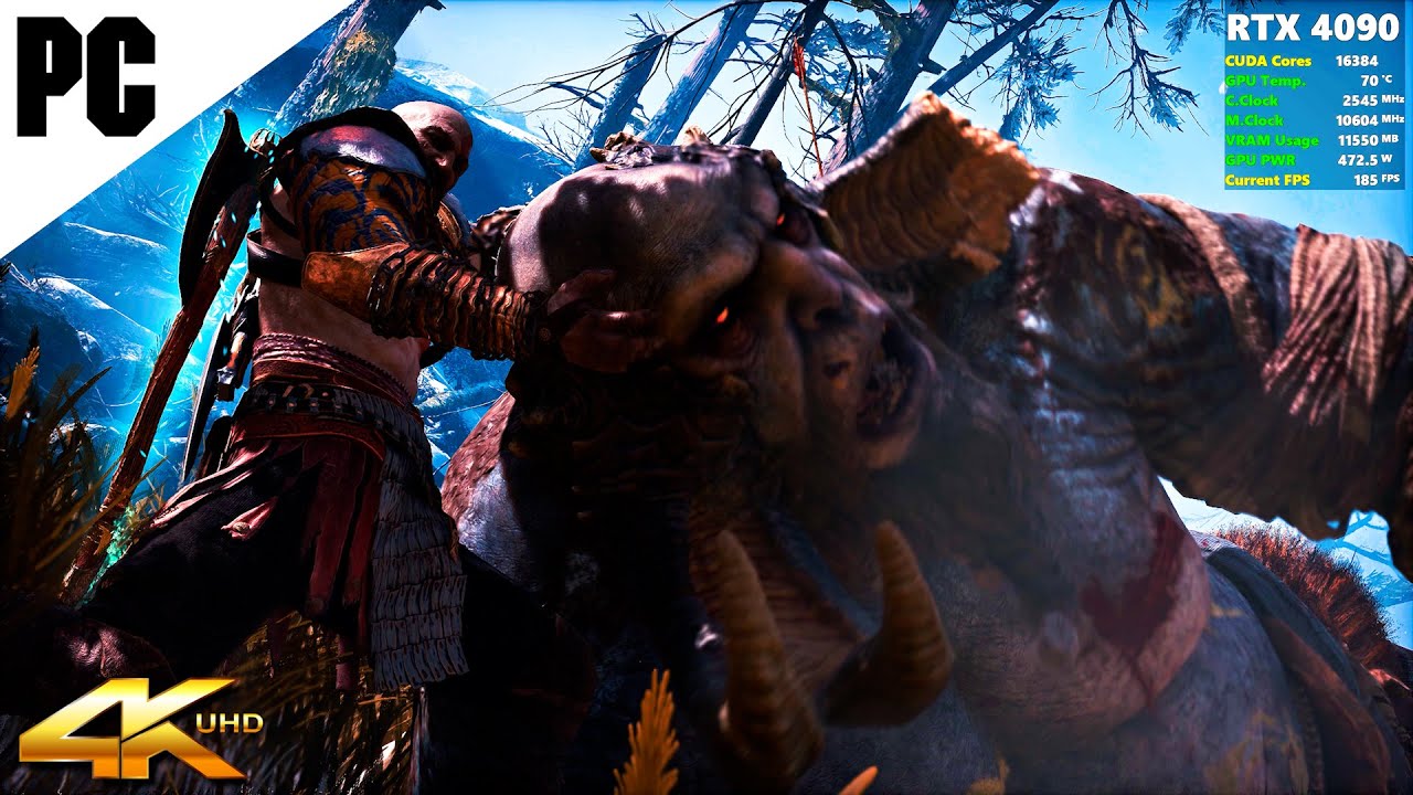 RTX 4090 24GB | GOD of War Looks Stunningly Beautiful and Smooth | 4K - Ultra - DLSS Off