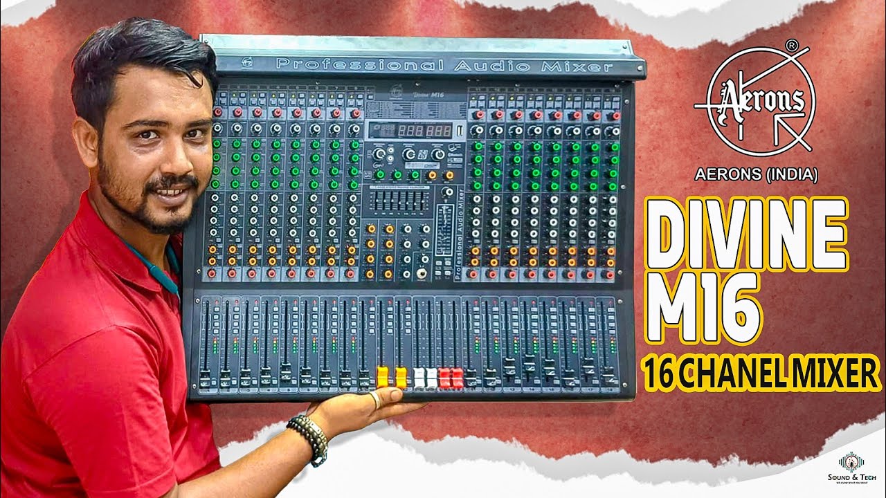 Aerons Divine M16 -18 chanel analog mixer -soundcheck- Sound&tech