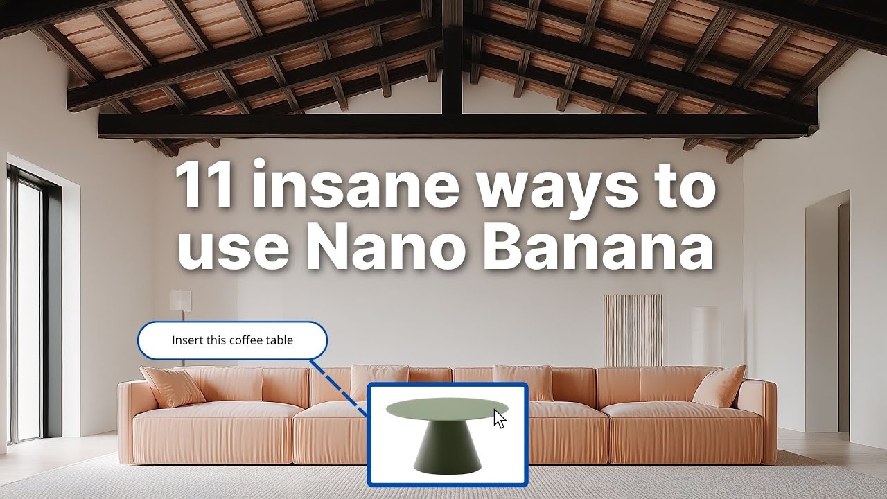 11 БЕЗУМНЫХ способов использования Nano Banana для дизайнеров интерьера и архитекторов (лучший ИИ...