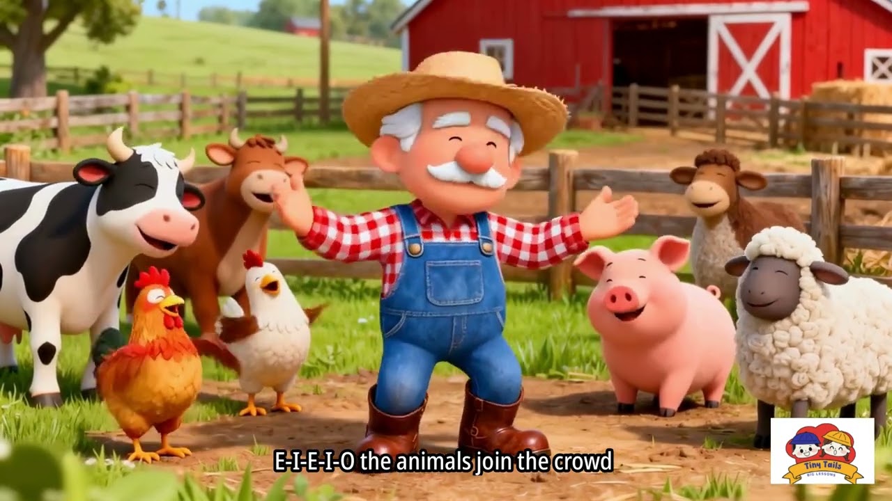 Old MacDonald Had a Farm 🐮🐔 | Animal Sounds Song for Kids + Nighttime Lullaby 🌙
