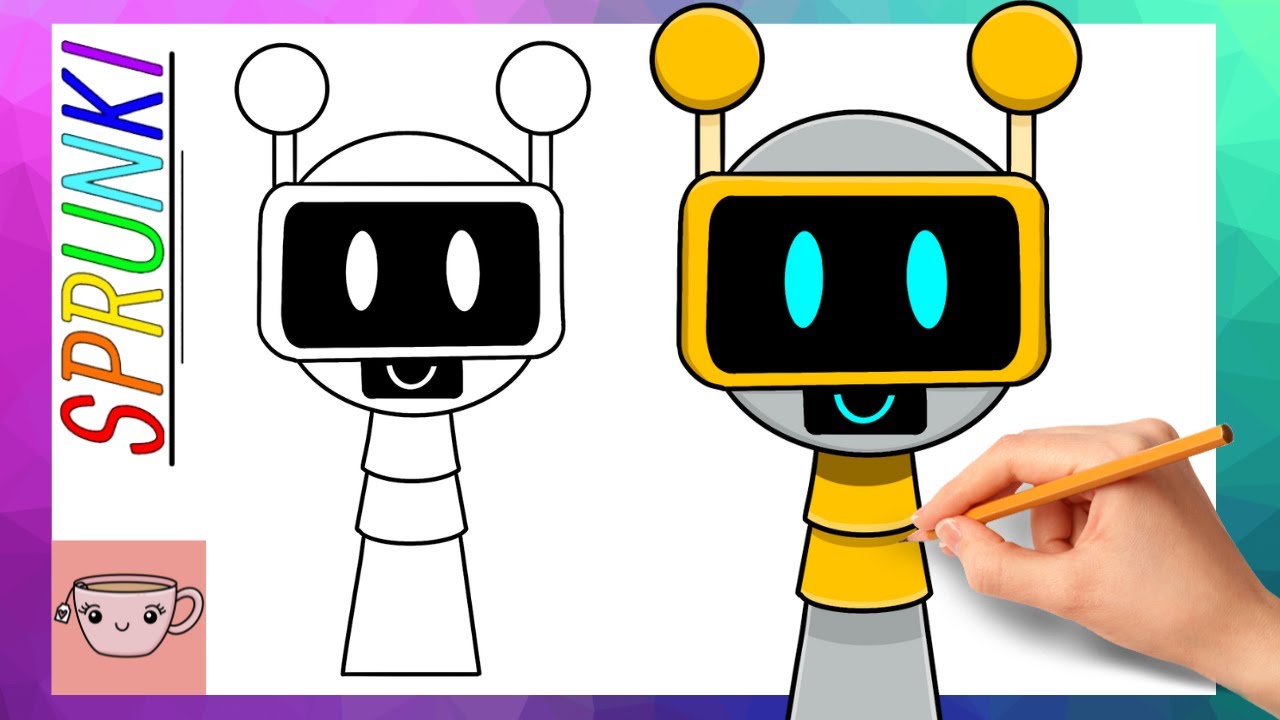 Как нарисовать забавного бота из Incredibox Sprunki | Простой урок рисования