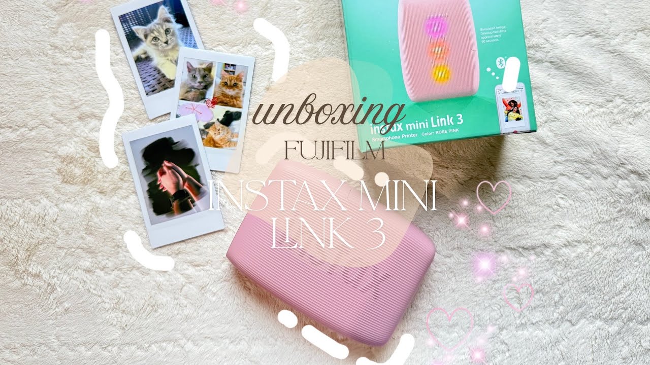 💕🎀 unboxing fujifilm instax mini link 3 in pink 🐽🌸