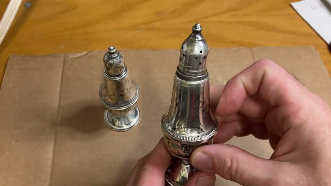 Weighted Sterling Salt and Pepper Shakers, how much silver is there?  - Thar be Treasure #10