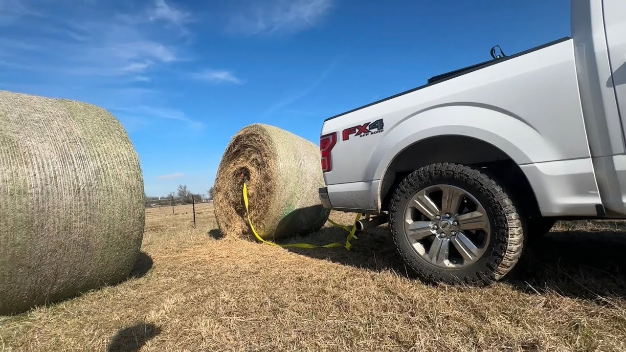 Move a Giant Hay Bale by Yourself - No Hay Dolly Needed