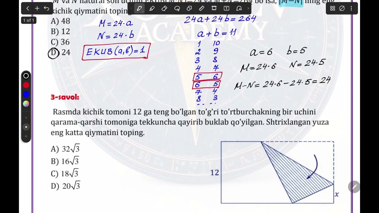 Attestatsiya Kun savoli loyihasi (2-kun savollari)