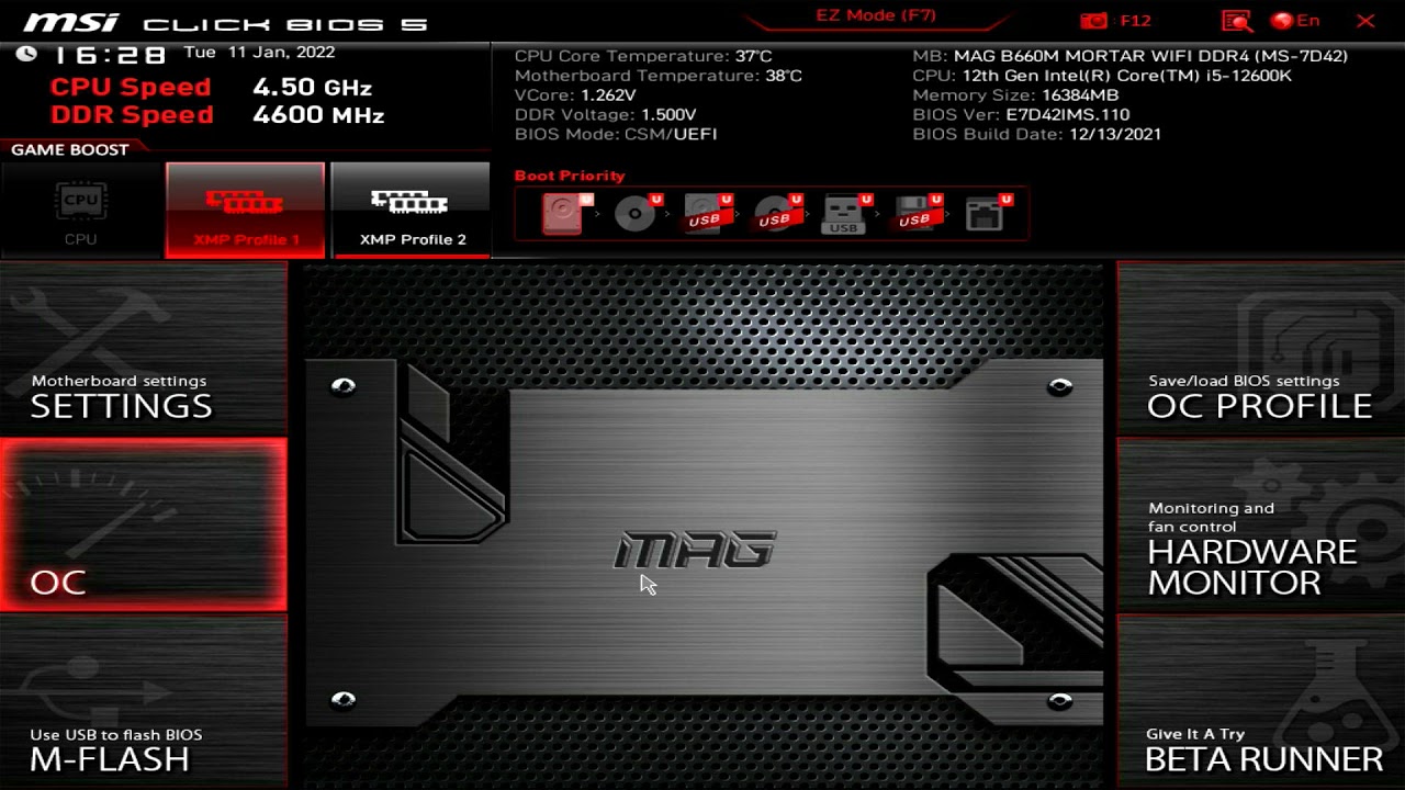 MSI MAG B660M MORTAR WIFI DDR4