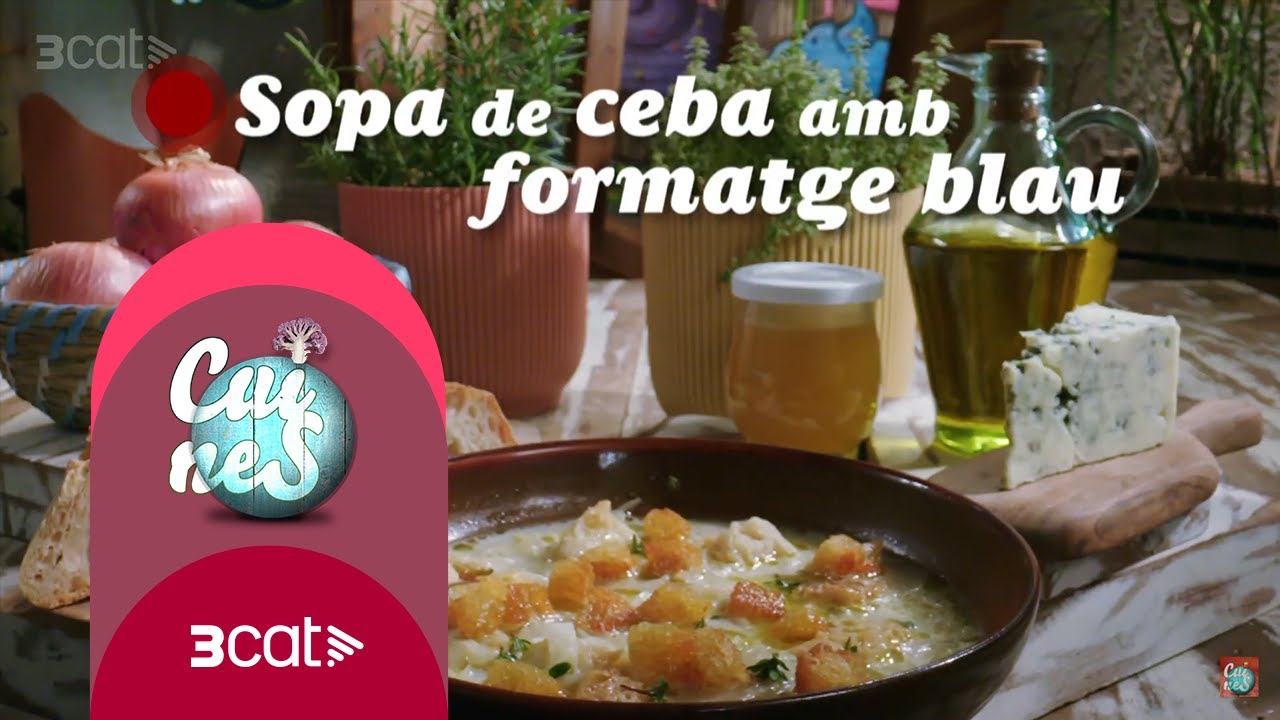 Sopa de ceba amb formatge blau i sardines gratinades - Cuines