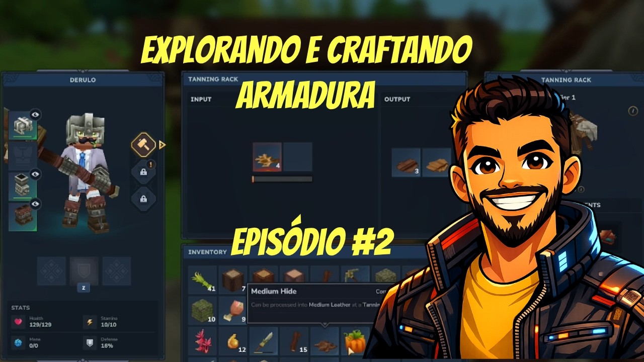 HYTALE EPISÓDIO #2, EXPLORANDO O MAPA E FAZENDO ARMADURA