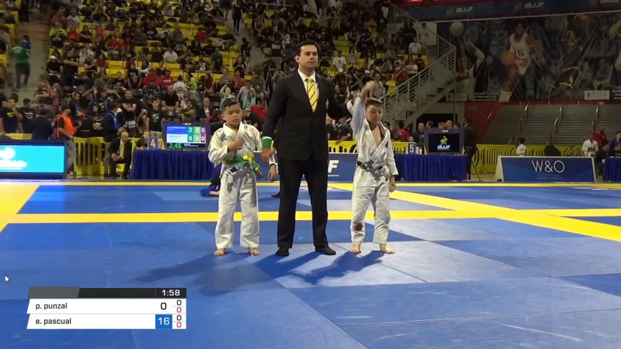 Eli Pascual (Revolution Dojo) Wins First Match with Armbar at 2018 IBJJF Pan Kids