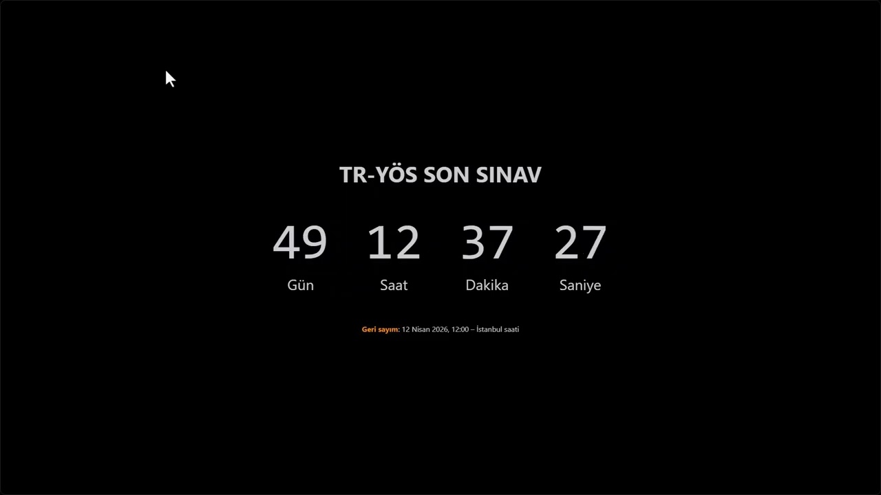 TR-YÖS 2026 – Sınava Son 50 Gün Kaldı! 🚀 çalışmadan kazanabilmenin yolu