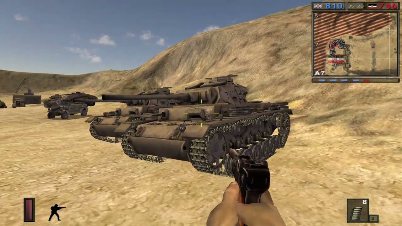 Operation Aberdeen tank battle - Forgotten Hope Secret Weapon (Battlefield 1942 Mod)