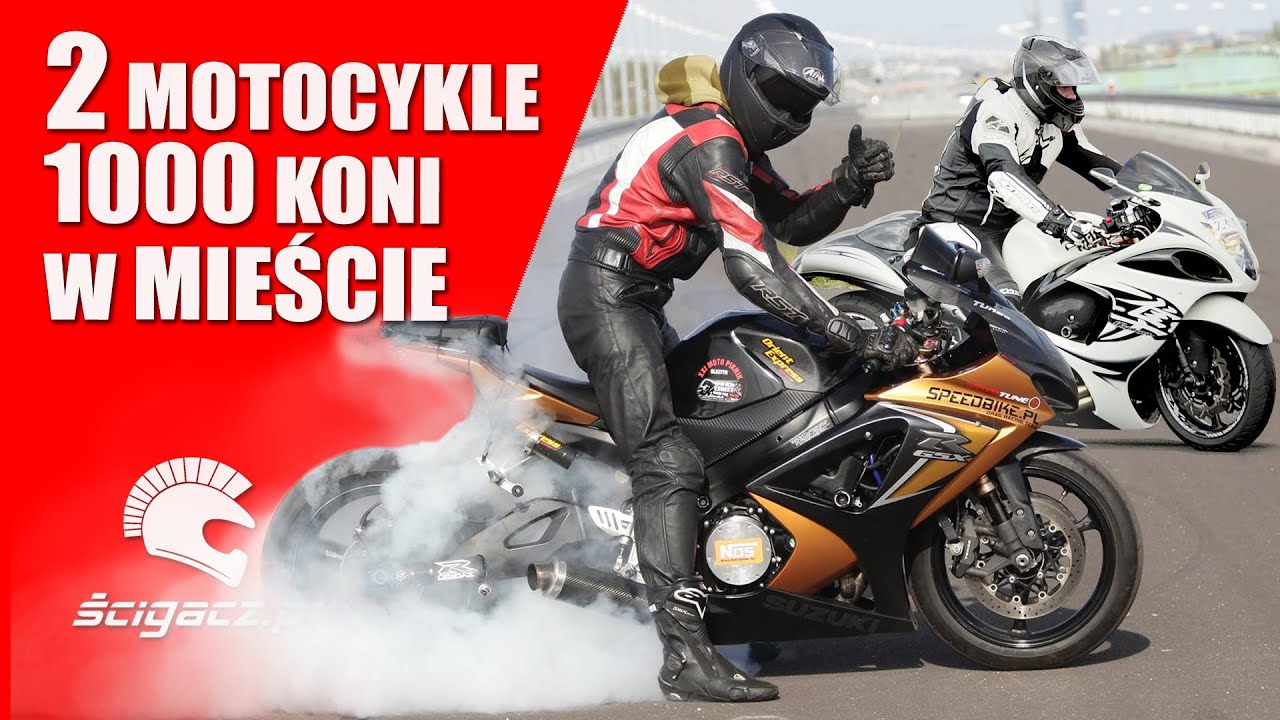 2 motocykle 😈 1000 koni 😈 w mieście 😈 Suzuki GSX-R i Hayabusa Turbo - da się?