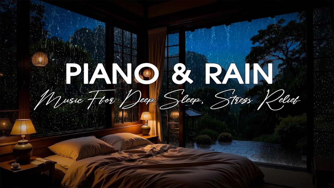 3 Hours DEEP SLEEP MUSIC 🌙Calm Piano & Rain Sounds For Insomnia, Anxiety & Stress Relief | Deep Rest